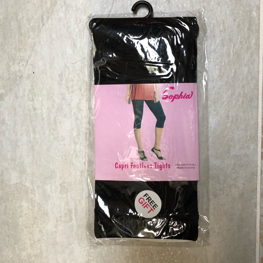 Capri footless tights